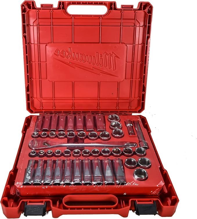 Milwaukee 48-22-9010 1/2' Fractional SAE & Metric 47 Piece Socket Wrench Set