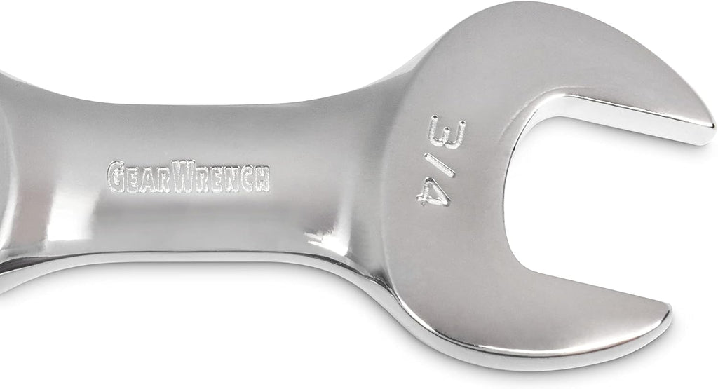 GEARWRENCH 7 Pc. 12 Pt. Stubby Flex Head Ratcheting Combination Wrench Set, SAE - 9570