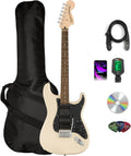 Fender Squier Affinity Stratocaster HSS Limited Edition - Olympic White Bundle with Gig Bag, Tuner, Strap, Picks, and Austin Bazaar Instructional DVD