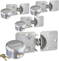 Master Lock - Hasp/Hidden Shackle (4) Keyed Alike Padlocks w/ 8 Keys, 770-6271NKA-4 w/BumpStop Technology