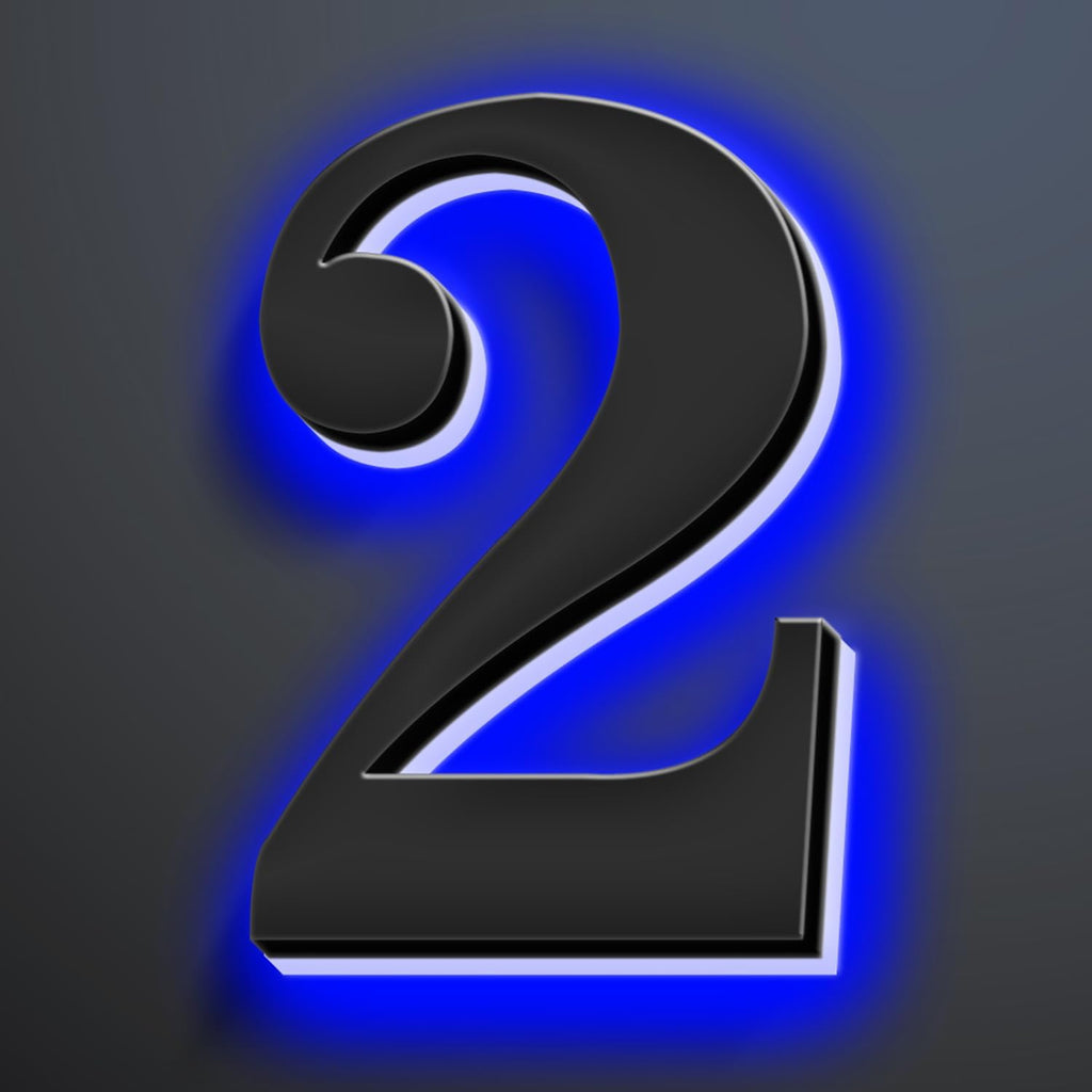 Illuminated House Numbers Increase Safety And Style 18 Inch, Backlit LED Address Number For Enhanced Visibility, Lighted Up Address Number, Modern Metal Signs,2