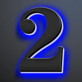 Illuminated LED Address Number 16 Inch, Backlit Illuminated LED House Number For Outside, Lighted Home Address Signs, Large Modern Metal House Number With Lights,2