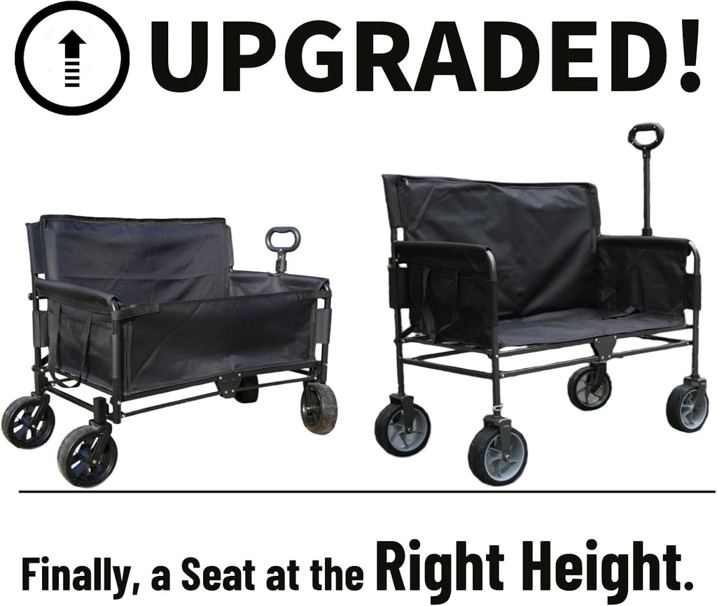 Upgraded Wagon Chair for Adults, Black