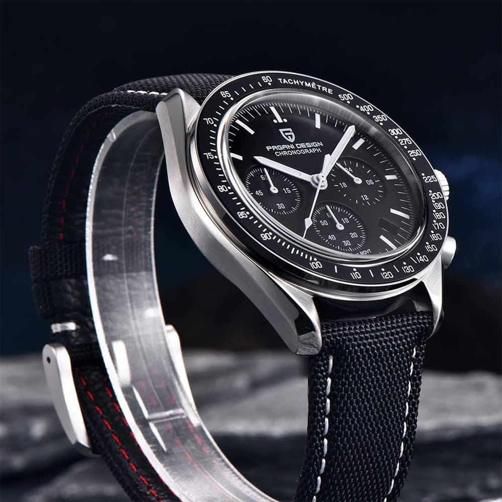 Pagani Design 1701 V3 Men's Chronograph Quartz Dial 40mm VK63 Movement Stainless Steel Mirror Sapphire Watch 100 Meter Water Resistant Sport Watch
