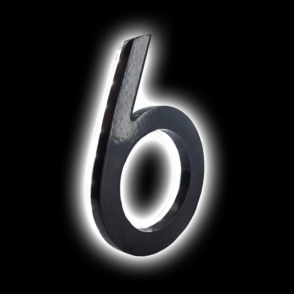 Montague Metal Products - 12 Inch Backlit LED House Numbers - LED House Numbers - Lighted Address Numbers - Modern Backlit Address Numbers - 14 Color Options