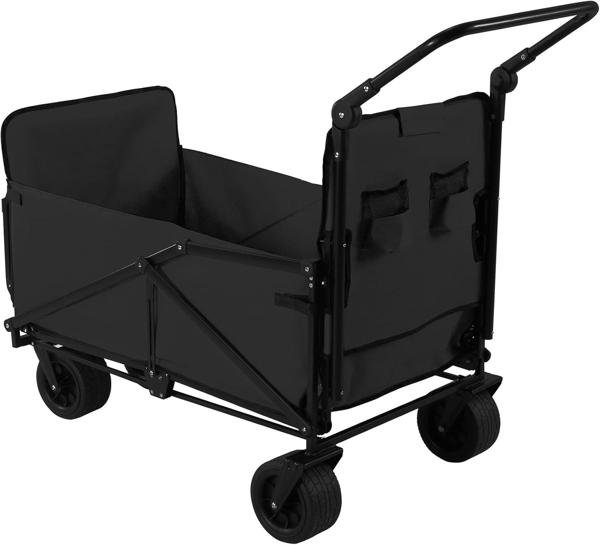 Generic Wagons Carts Foldable with All-Terrain Wheels 2-in-1 Shopping Cart 440lbs Large Capacity for Shopping Beach Camping Sports Garden