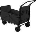 Generic Wagons Carts Foldable 2-in-1 Collapsible Wagon 440lbs Capacity Folding Cart with All-Terrain Wheels for Sports Garden Shopping Camping