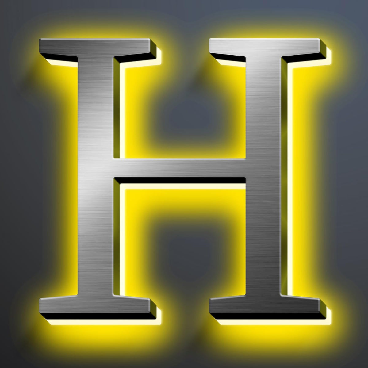 Illuminated LED House Numbers 20', Modern Upscale Look, Backlit LED Illuminated Home Address Number, Stainless Steel Hand-Polished For Lighted House Address Signs,H