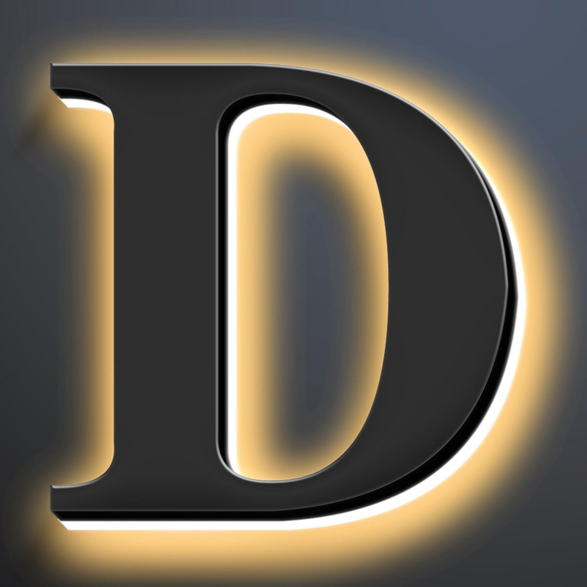 Backlit Illuminated LED Home Address Numbers 18 Inch, Modern Lighted Up Address Signs Make A Statement, Large Stainlesss Steels House Numbers With LED Lights,D