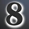 Backlit LED Illuminated Address Number 18 Inch, Lighted House Numbers, Lighted Home Address Numbers, Modern Metal House Numbers With Lights.