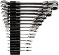 TEKTON Flex Head 12-Point Ratcheting Combination Wrench Set with Modular Organizers, 15-Piece (1/4-1 in.) | WRC95301