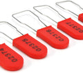 1000 PCS Plastic Wire Padlocks, Numbered Plastic Padlocks Security Seals Electric Meter Seal Disposable Anti-Tamper Locks, Red