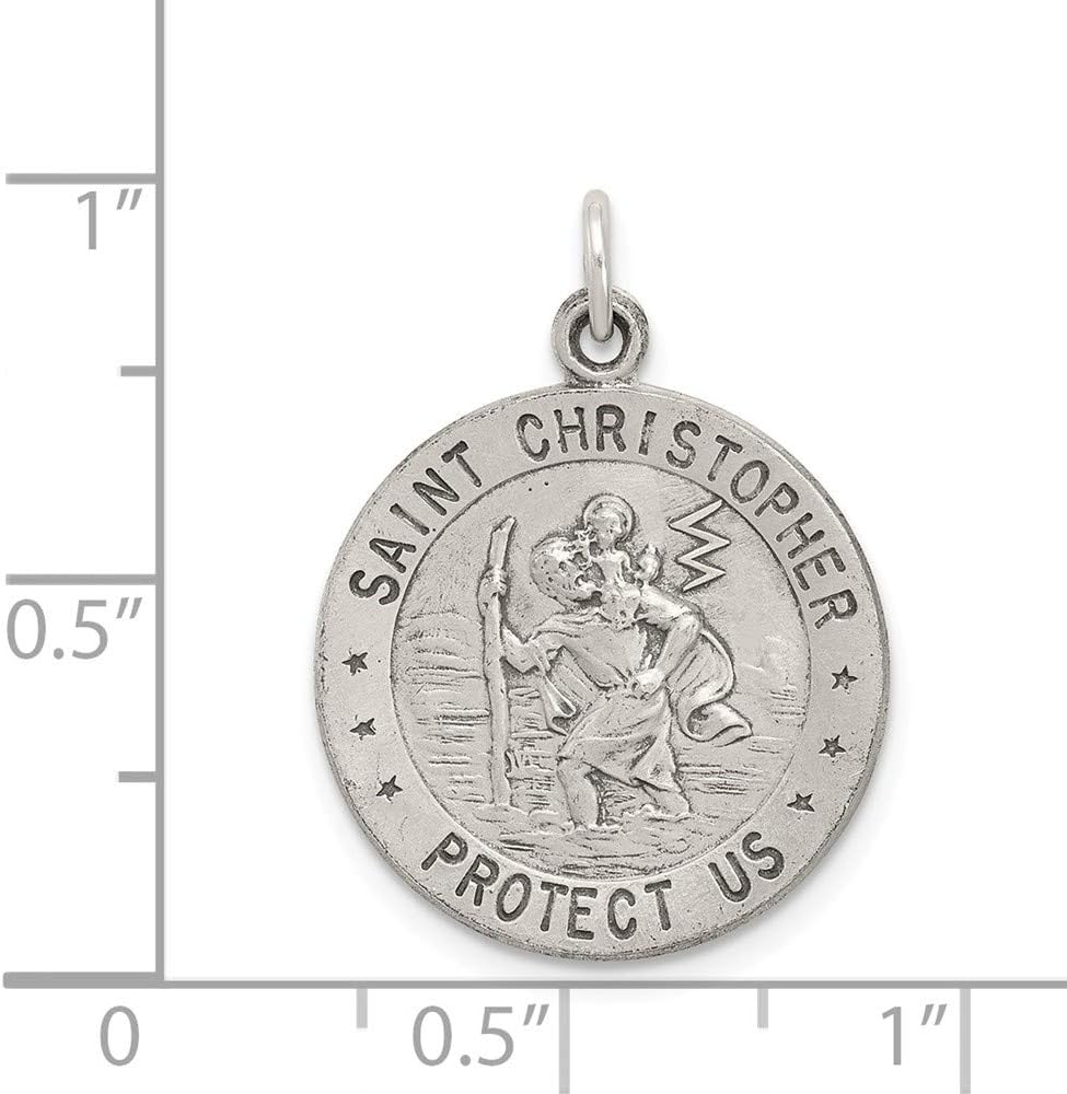 Jewels By Lux Sterling Silver St. Christopher Basketball Medal