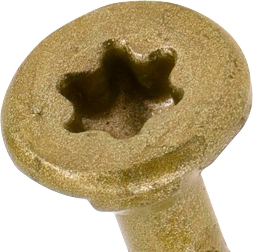 Power Pro Premium Exterior Wood Screws, #8 x 1-1/4'Inch All-Purpose Deck Screws for Outdoor Projects, T-25 Star Bit Included, Bronze, 6000 Pieces | 967772V4