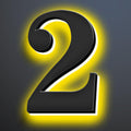 Backlit LED Illuminated House Numbers For Outside 16 Inch, Stainless Steel, Illuminated Home Address Numbers, Modern Lighted Address Signs For House, Black Finishes,2