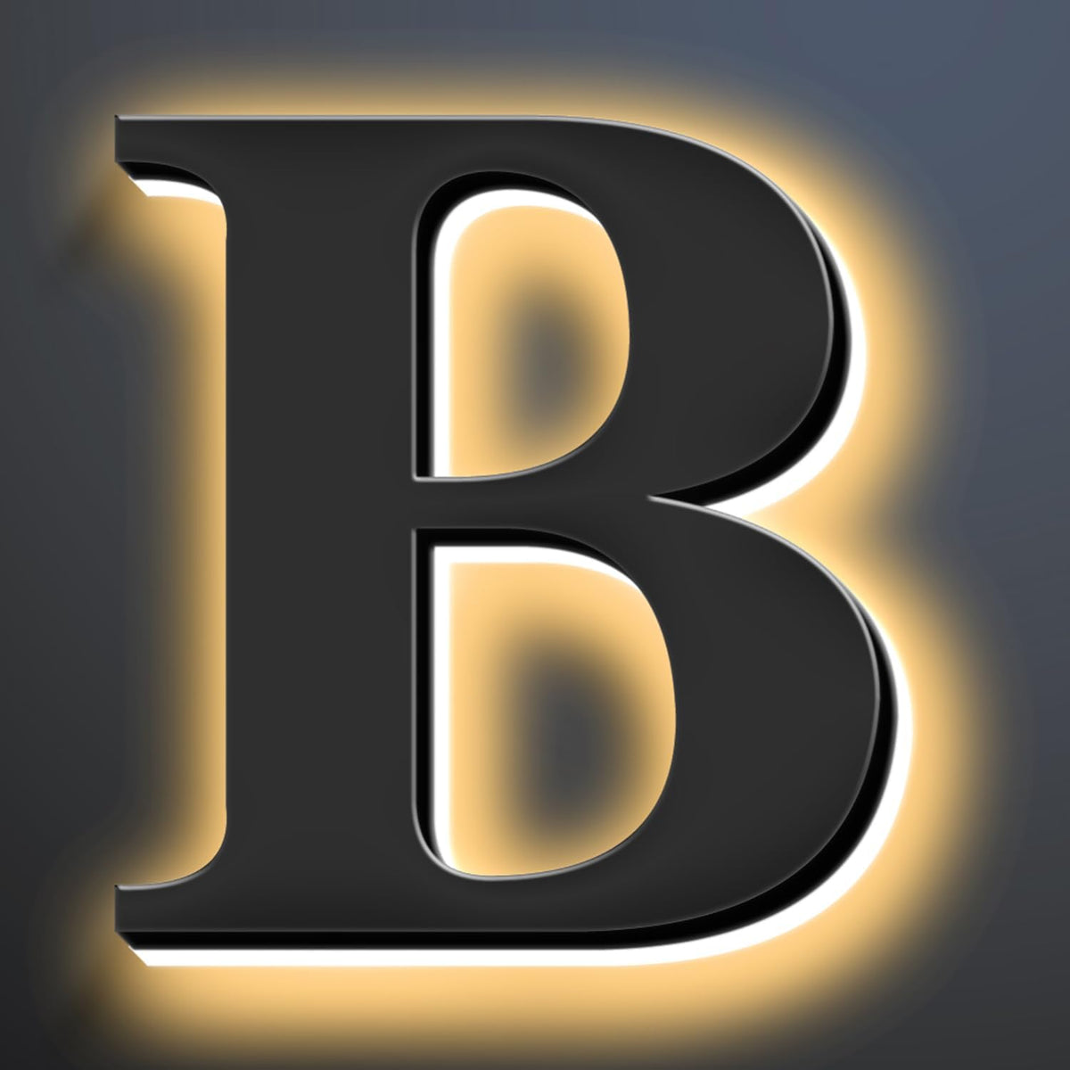 Backlit Illuminated LED Home Address Numbers 18 Inch, Modern Lighted Up Address Signs Make A Statement, Large Stainlesss Steels House Numbers With LED Lights,B