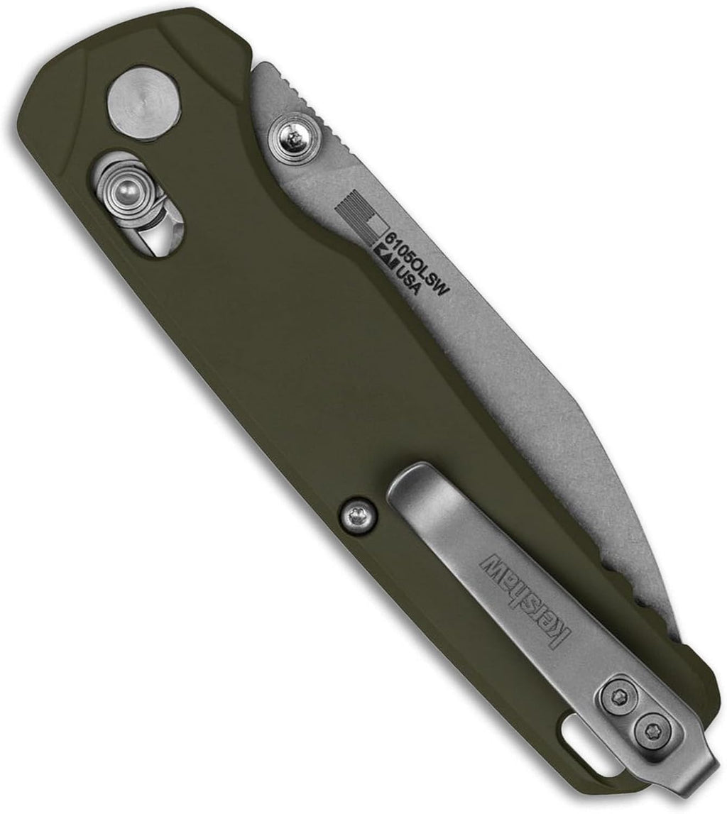 Kershaw Bel Air Pocket Knife, Made in the USA, 3.4 inch CPM MagnaCut Steel Blade, EDC Design, Duralock Locking Mechanism, Manual Folder, Pocketclip