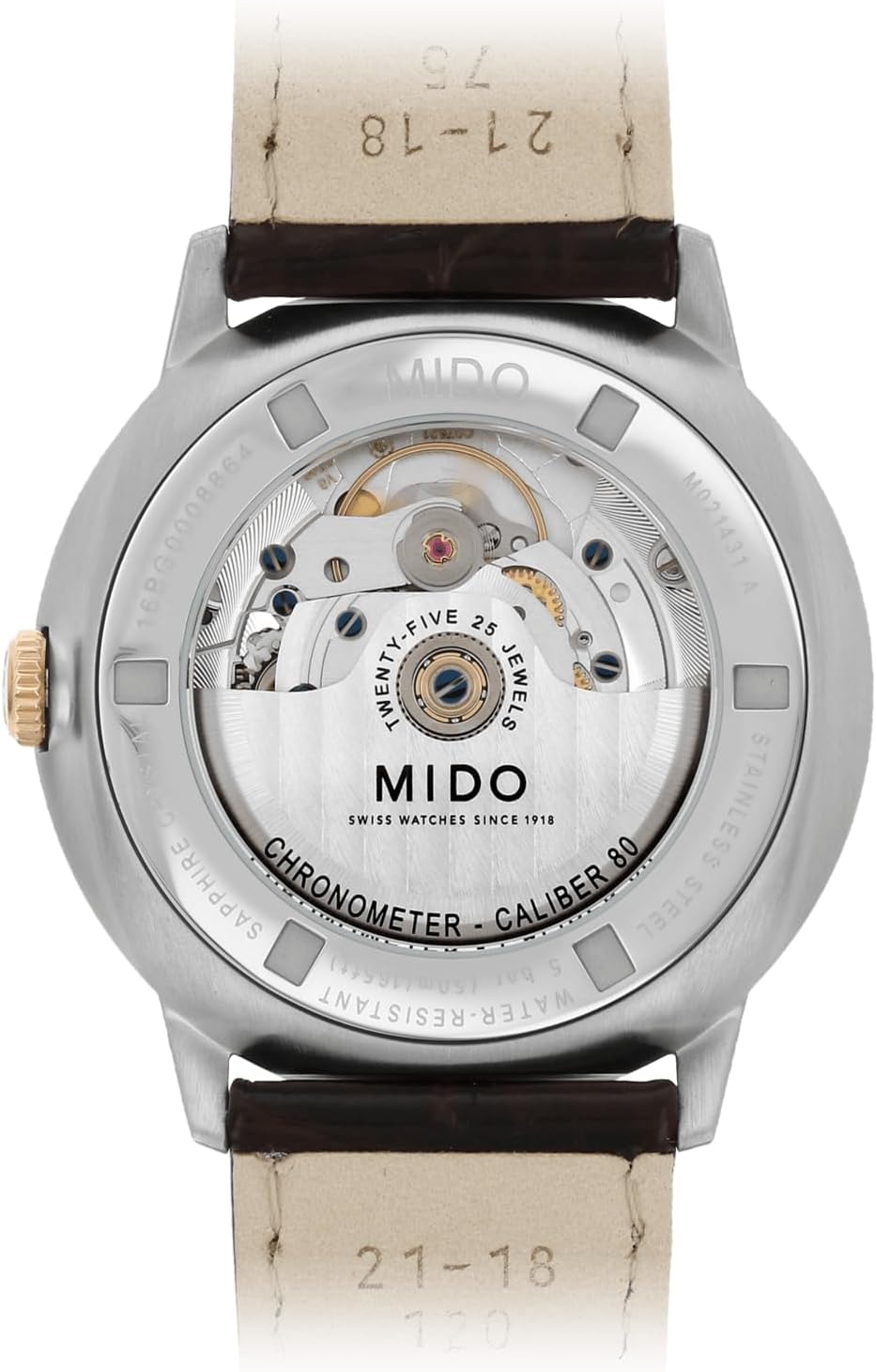 MIDO Commander Chronometer - COSC Certified Swiss Automatic Watch for Men - 40mm Stainless Steel Case