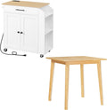 HOOBRO Kitchen Island with Power Outlet, Bamboo Dining Bench, Table Bench, Kitchen Bench, Entrance Bench, Shoe Changing Bench WN82UZD01G1-YL70CZ01
