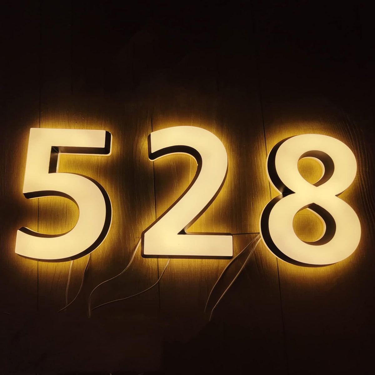 LED Address Number, Acrylic Backlit LED 3D Floating House Number, Lighted House Numbers, Illuminate LED Address Numbers For Outside, Street.,20 Inch,J