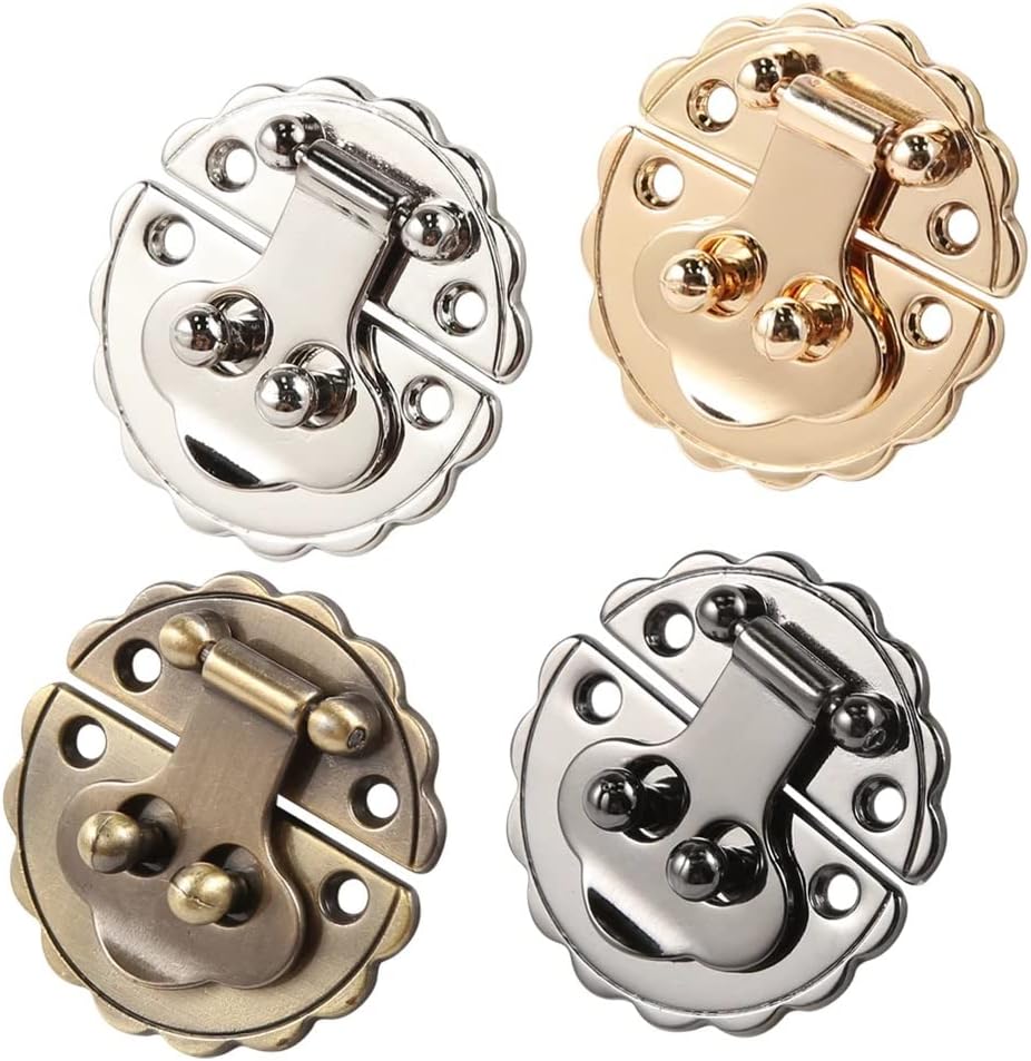 Metal Lace Hasp Latch Women Bag Jewelry Box Lock Cabinet Buckle Case Locks Handle(C)