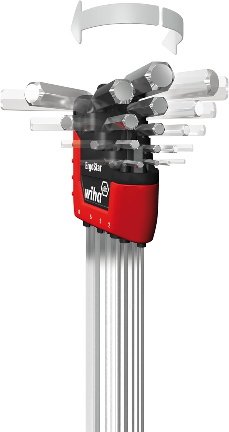 Wiha 66996 ErgoStar Ball End Hex L-Key, 9-Piece Set
