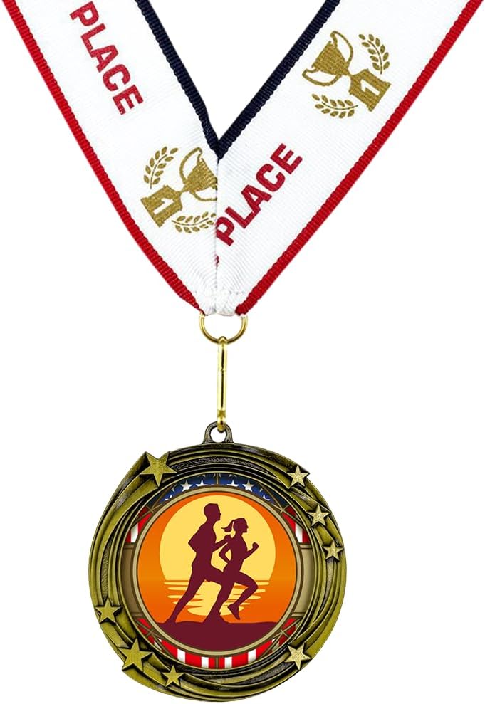 All Quality Stars Design Running Medal - 1st, 2nd, 3rd Place