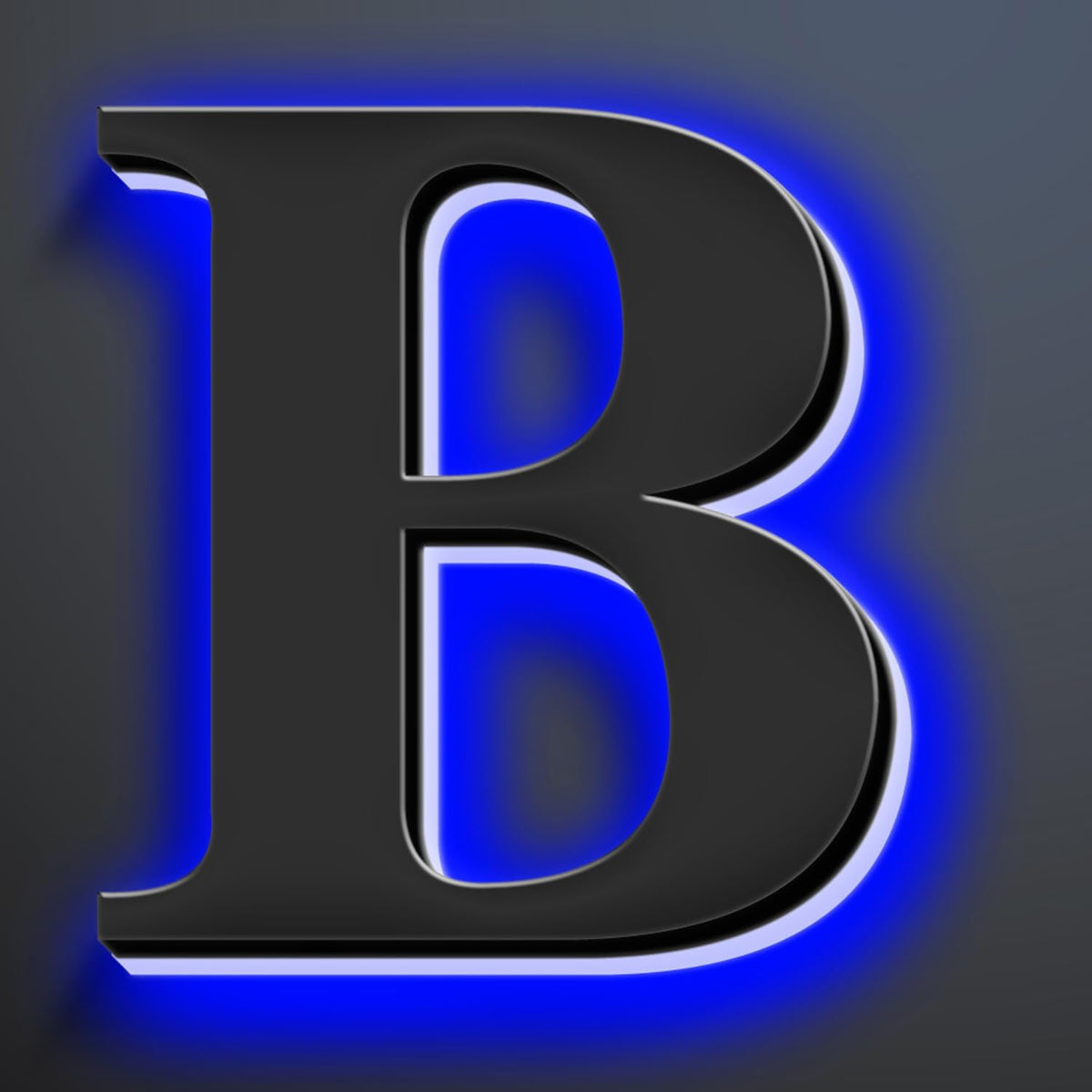 Illuminated House Numbers Increase Safety And Style 18 Inch, Backlit LED Address Number For Enhanced Visibility, Lighted Up Address Number, Modern Metal Signs,B