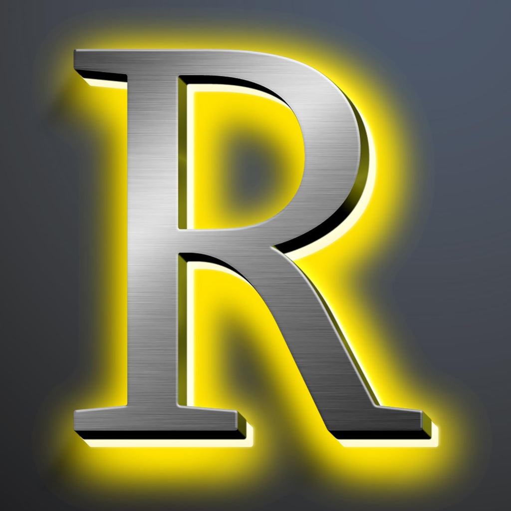 Illuminated LED House Numbers 20', Modern Upscale Look, Backlit LED Illuminated Home Address Number, Stainless Steel Hand-Polished For Lighted House Address Signs,R