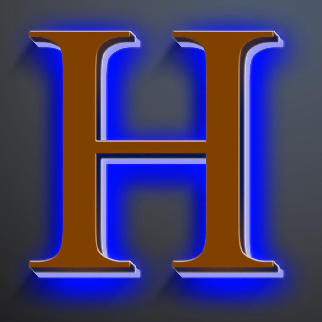 Backlit Illuminated LED House Numbers For Outside 20 Inch, Stainless Steel Illuminated LED Home Address Numbers, Large Modern Lighted Address Signs, Brown, Blue Light,H
