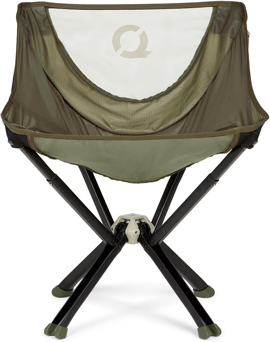 CLIQ ClassiQ Camping Chair - Lightweight Portable Lawn Chair, Compact Folding Chair for Outdoors, Reinforced 400 lb Capacity, Quick-Setup Travel Chair for Camping, Beach & Hiking (Olive)