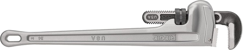 RIDGID 31105 Model 824 Aluminum Straight Pipe Wrench, 24-inch Plumbing Wrench, grey