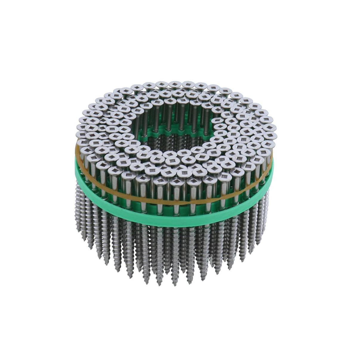 Muro #10 x 3 Twinfast Coarse Thread Bugle Head #2 Square Drive Sharp Point Screw Tip, Stainless Steel (Type 316) Coating- Coil 900 pc for Wood to Wood