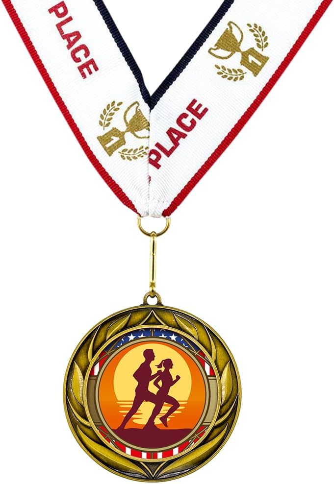All Quality Wreath Design Running Medal | Competition Metal Medal - 1st, 2nd, 3rd Place