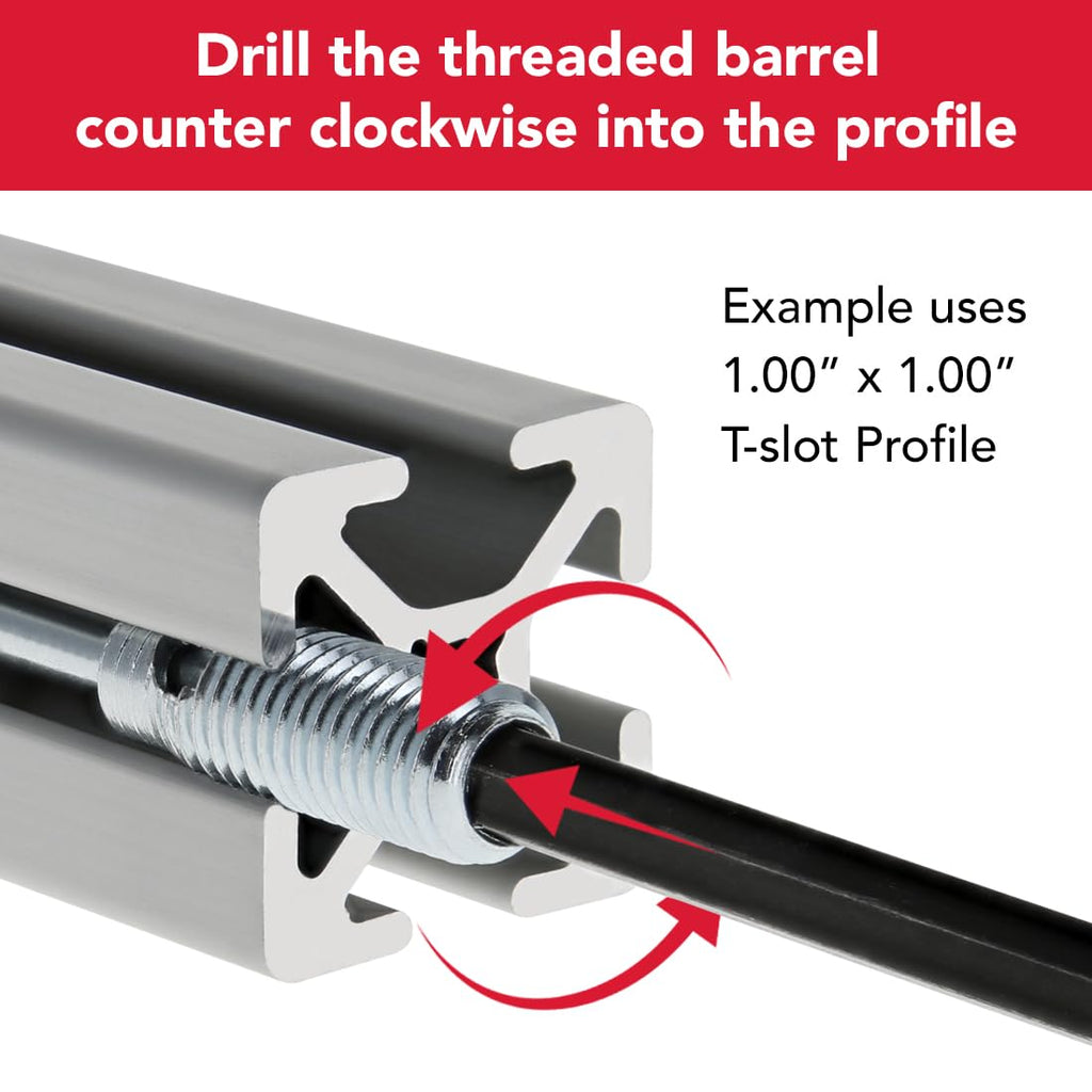 8020, 14200, 10 25 Series T-Matic Connector Internal Screw, Threaded Barrel, and T-Nut 80/20 Hardware HW (20)