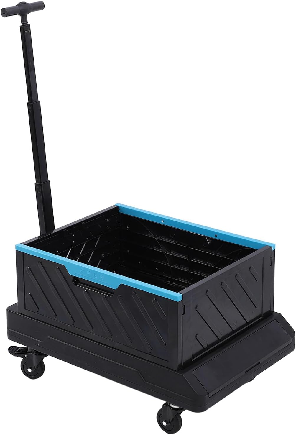 Collapsible Wagon Converts with 132.3lbs Load Capacity, Foldable Wagon, Heavy Duty Folding Utility Wagon for Outdoor Sports, Camping, Garden, Shopping, Beach