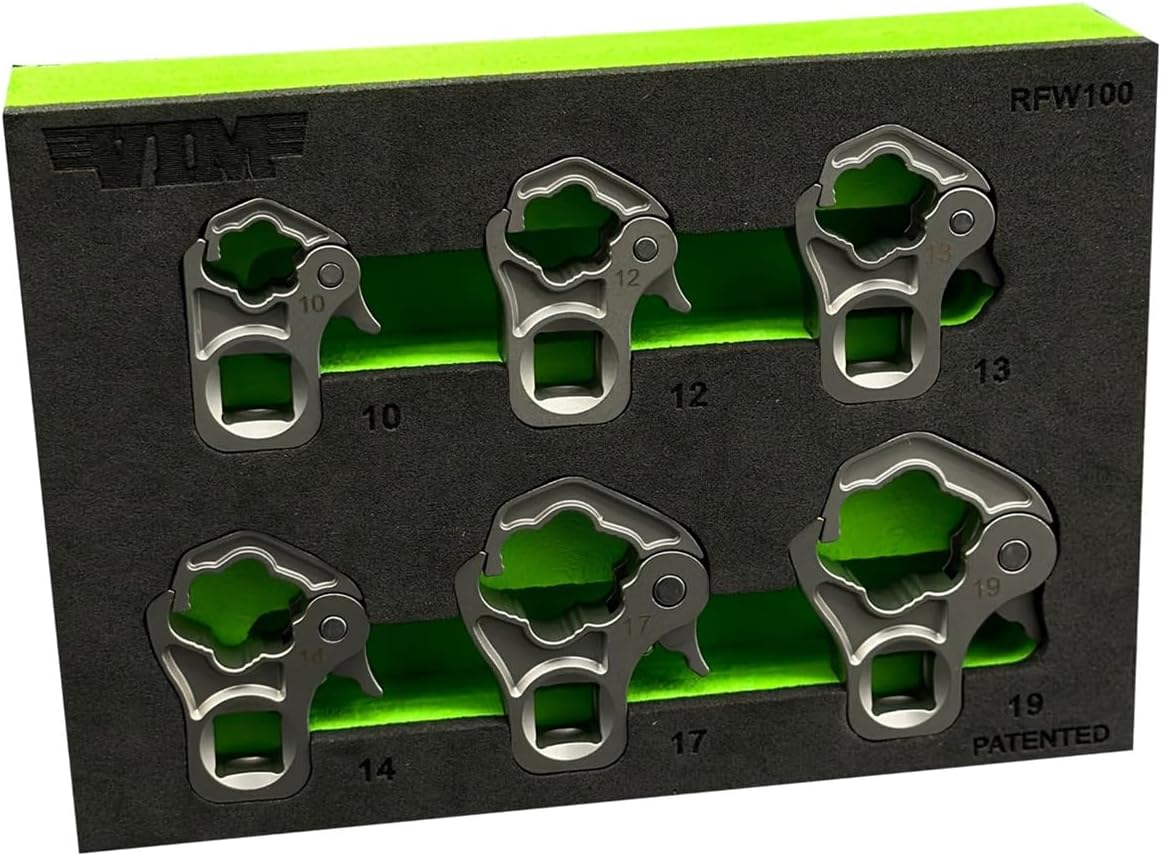Vim Tools 6 PC. 3/8'' DR. RATCHETING Flare NUT Wrench Set