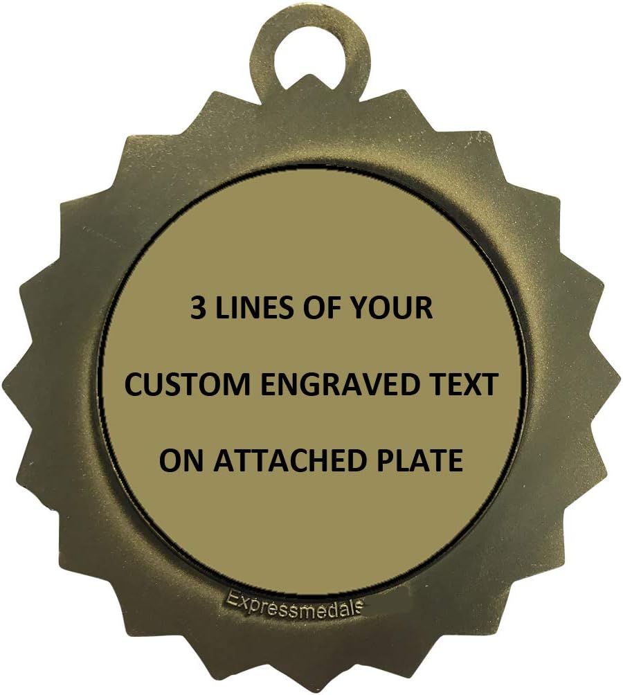 1 to 50 Packs Fishing Gold Medals Trophy Award with Free Custom Engraving D03-FCL470