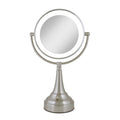 Zadro Lighted Makeup Mirror 10X Magnification LED 11' Dia Makeup Mirror with Lights and Magnification C Battery Operated