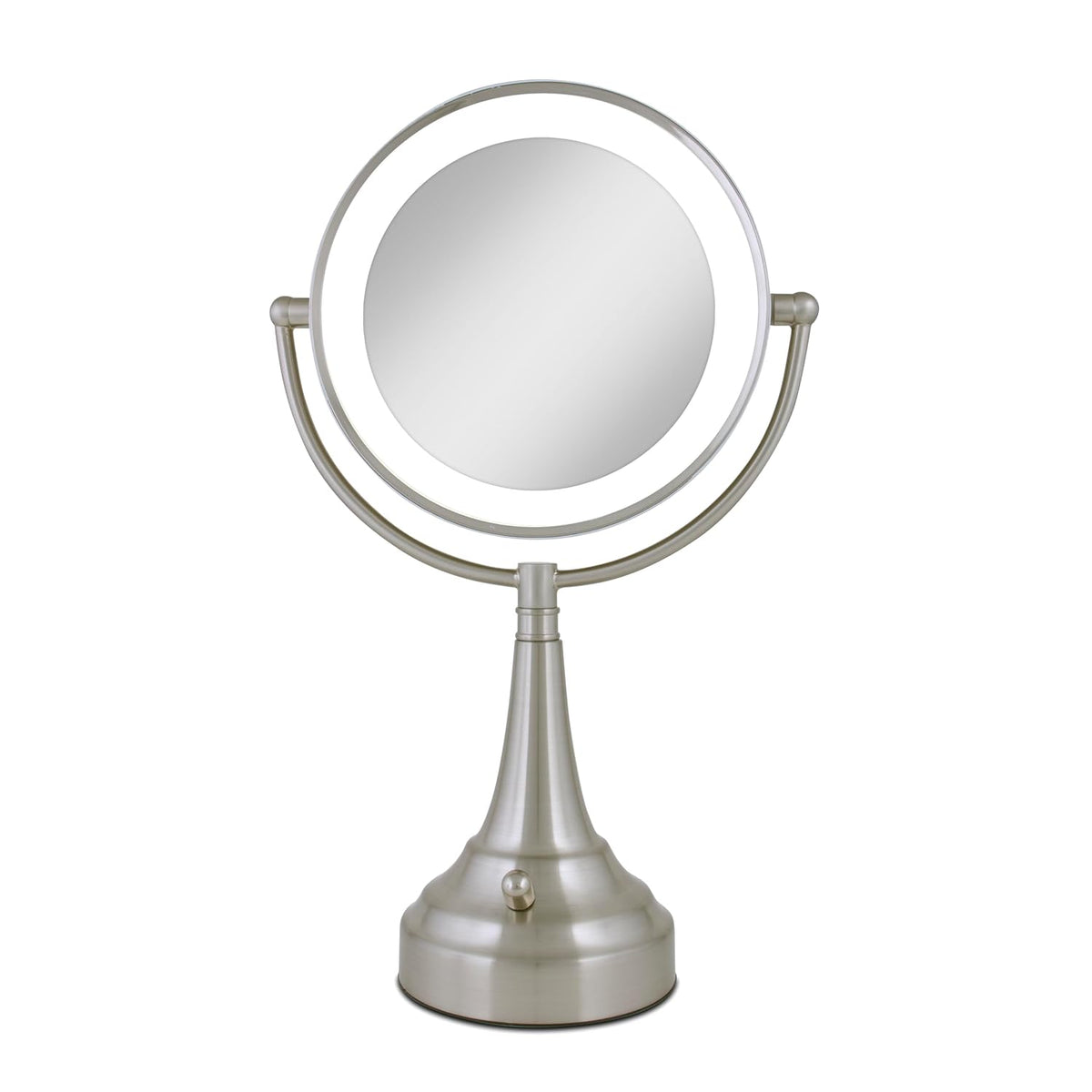 Zadro Lighted Makeup Mirror 10X Magnification LED 11' Dia Makeup Mirror with Lights and Magnification C Battery Operated