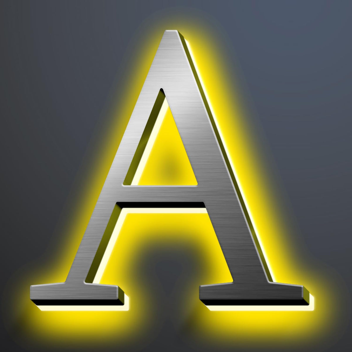 Illuminated LED House Numbers 20', Modern Upscale Look, Backlit LED Illuminated Home Address Number, Stainless Steel Hand-Polished For Lighted House Address Signs,A