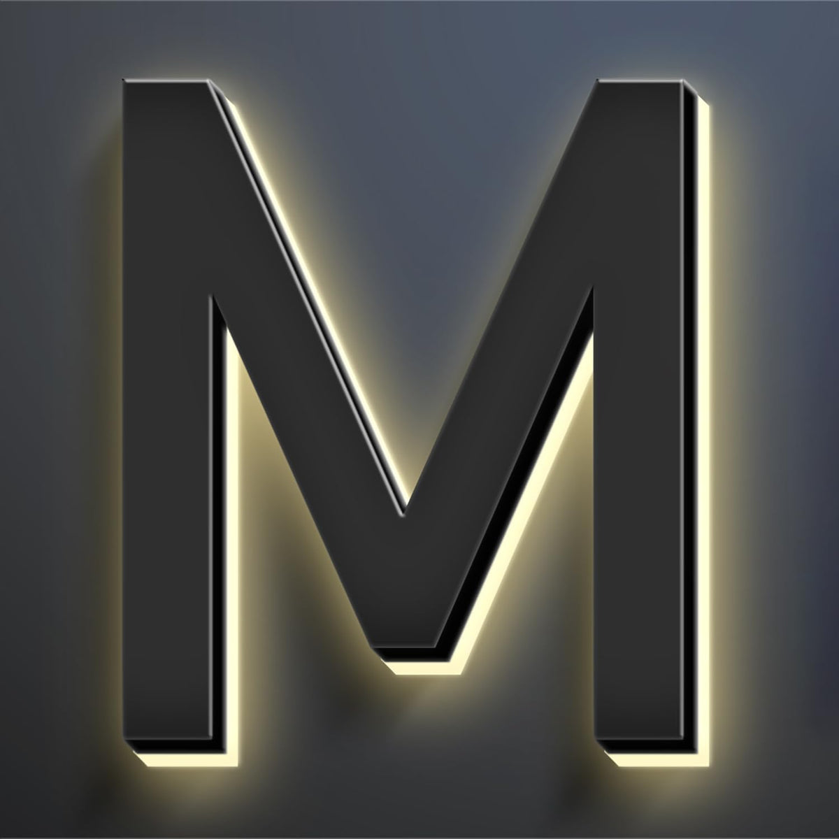 18 Inch Backlit LED Illuminated Home Address Numbers Modern Lighted Up House Numbers Stainless Steel Hand-Polished Waterproof For House Address Signs,M