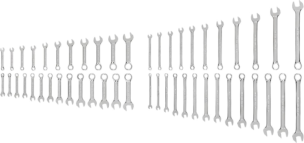 TEKTON Stubby and Standard Length Combination Wrench Set, 50-Piece (1/4-3/4 in., 6-19 mm) | WCB90903
