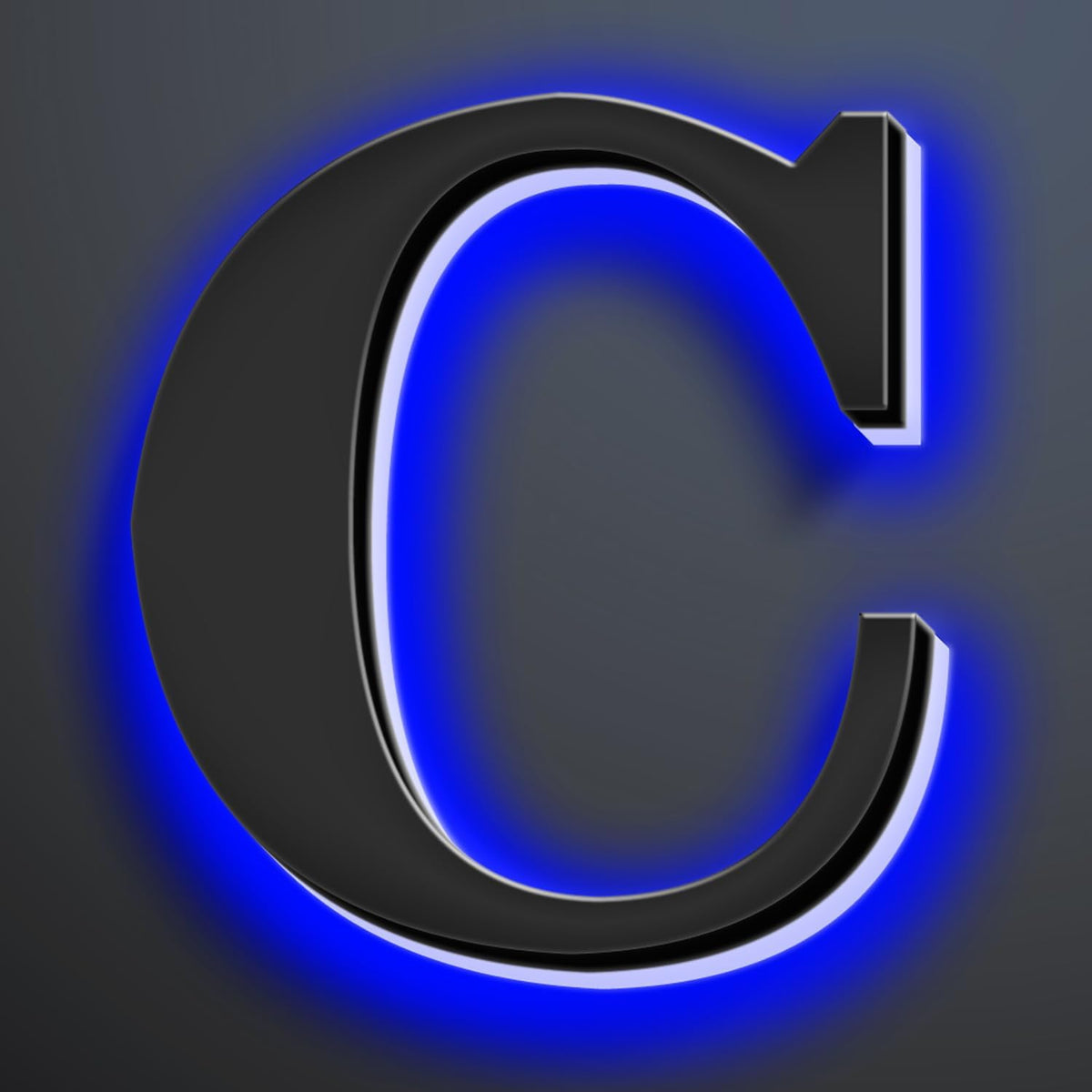 Illuminated LED Address Number 16 Inch, Backlit Illuminated LED House Number For Outside, Lighted Home Address Signs, Large Modern Metal House Number With Lights,C