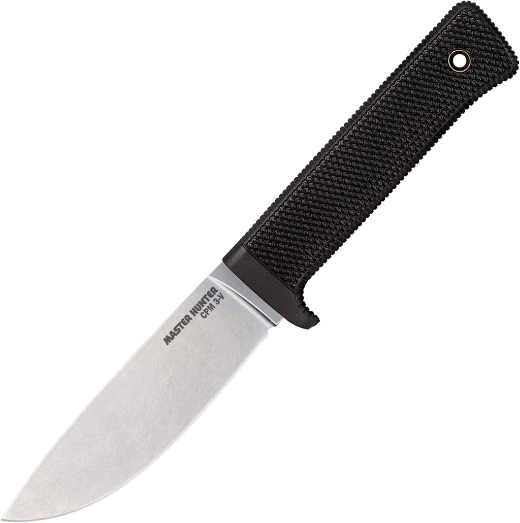 Cold Steel Master Hunter 4.5' CPM 3V Drop Point Razor-Sharp Blade 4.75' Kray-Ex Handle Hunting Fixed Blade Knife w/Secure-Ex Sheath