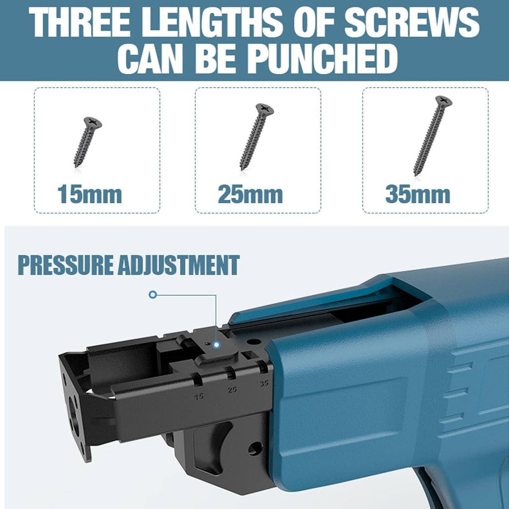 Cryfokt Brushless Cordless Drywall Screw, Electric with 4000mAh Battery and Storage Box, 360 Rotating Head for Drywall Installation and Home Renovation