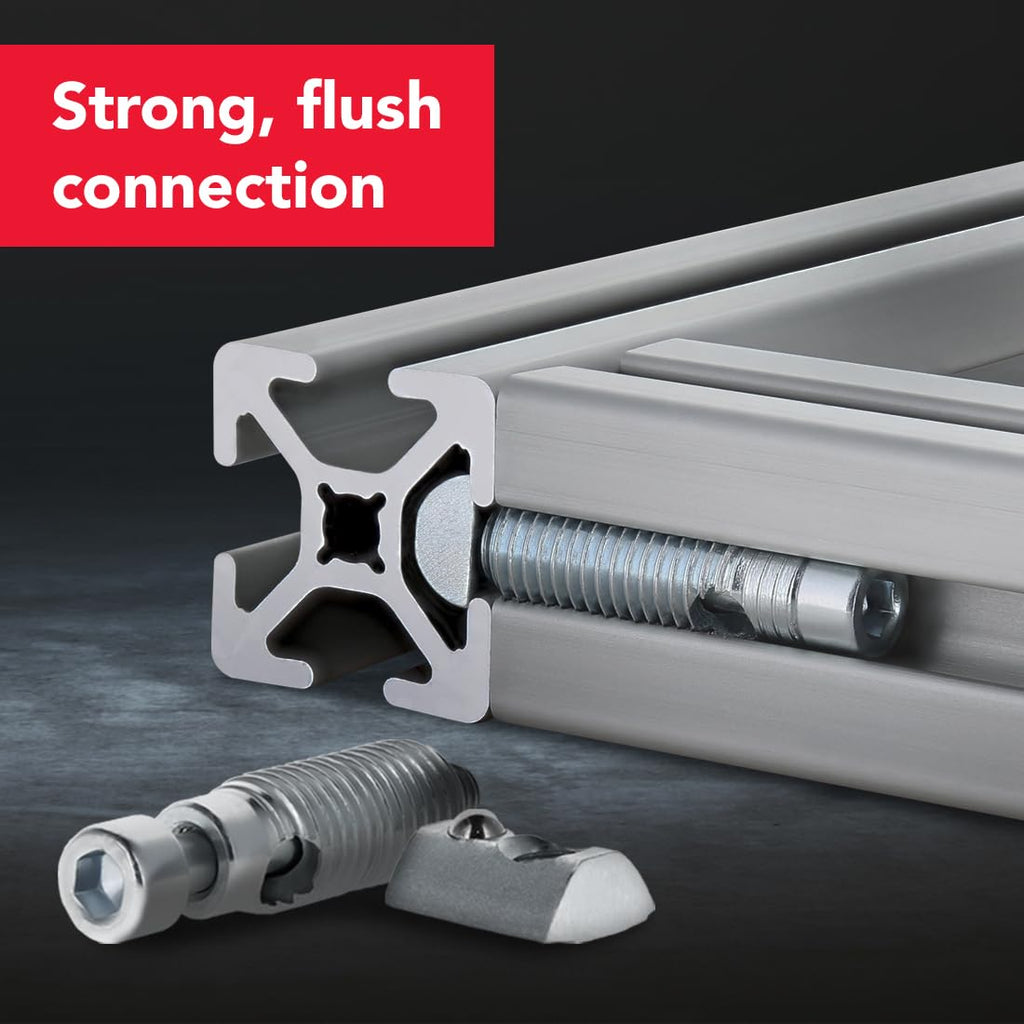 8020, 14200, 10 25 Series T-Matic Connector Internal Screw, Threaded Barrel, and T-Nut 80/20 Hardware HW (20)