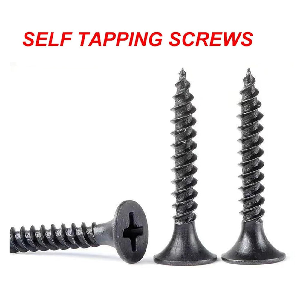 1000pcs Drywall Chain Screws Strip Tacks Self Tapping Plastic Concrete(35mm 1000pcs)