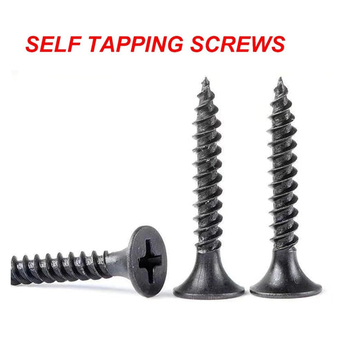 1000pcs Drywall Chain Screws Strip Tacks Self Tapping Plastic Concrete(35mm 1000pcs)