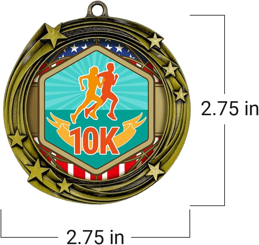 All Quality Stars Design 10k Medal - 1st, 2nd, 3rd Place
